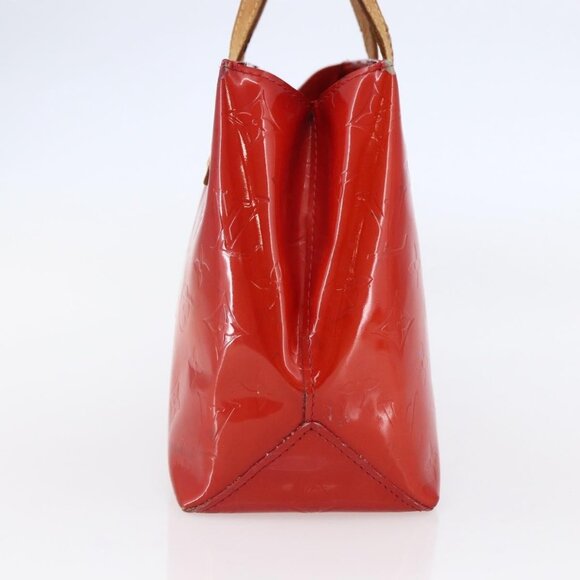 LOUIS VUITTON Monogram Vernis Reade PM Hand Bag Red Rouge M91088 LV Auth BA6708 - Picture 4 of 16